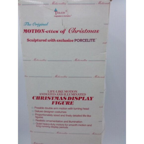Vintage Motion-ettes of Christmas Display Elf Figure Illuminated Candle 23" Xmas - Picture 7 of 16
